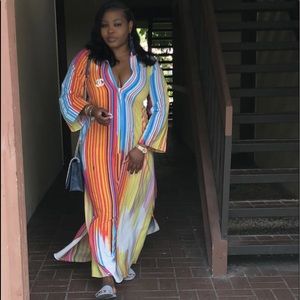 Colorful Dress with front Zipper.